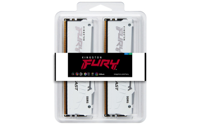 Меморија РАМ Кингстон ФЈУРИ Бист, 32GB DDR5, 6000MT/s, РГБ, бела