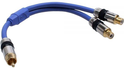 Kabllo audio InLine RCA Premium Splitter, 0.25m, blu