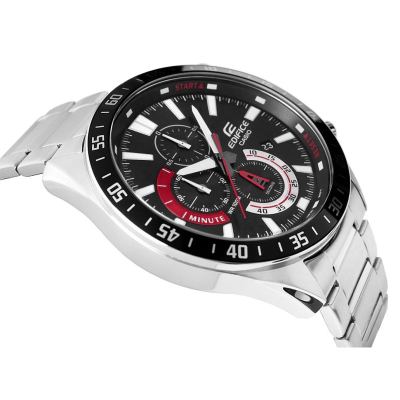 Рачен часовник Casio Edifice EFV-620D-1A4VUEF, хронограф, не’рѓосувачки челик, сребрено-црн
