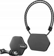 Mbajtës magnetik për kamerë aksion Telesin Quick Release, kompatibil me GoPro Insta360 DJI dhe telefon, i zi