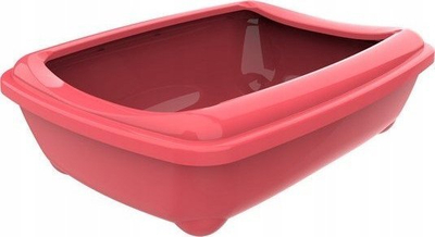 Тава за тоалет за мачки Moderna Arist-O-Tray, 43 x 30.9 x 12.3 cm, со раб, корална