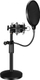 Set mikrofoni Mozos: Bazë për tavolinë, pop filter, rrjetë kundër dridhjeve (MCABLE-XLR-FTM), e zezë