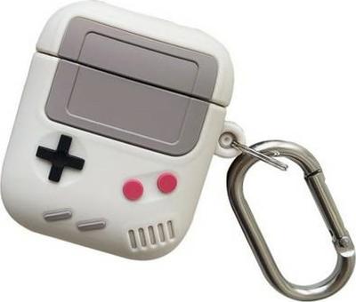 Mbulesë silikoni Beline për AirPods 1 dhe 2 Gamer, me karabinë, gri