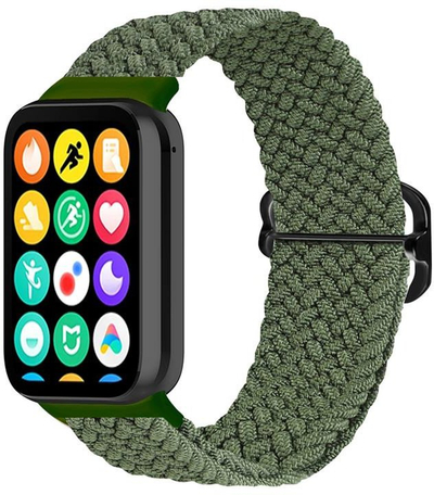 Rrip ore OEM Mi Band 8 Pro M8 Pro, najlon i gërshetuar, i rregullueshëm, jeshil