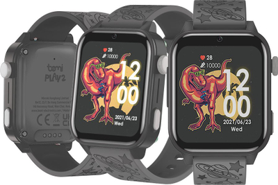 Smartwatch Bemi Play 2, ekran 1.85", 4G, gri