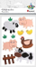 Stiker 3D me shkumë Titanum Farmyard, set me 11 copë, shumëngjyrëshe