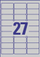 Etiketa vetëngjitëse Avery Zweckform L6011, poliestër, 63.5 x 29.6 mm, ngjyrë argjendi