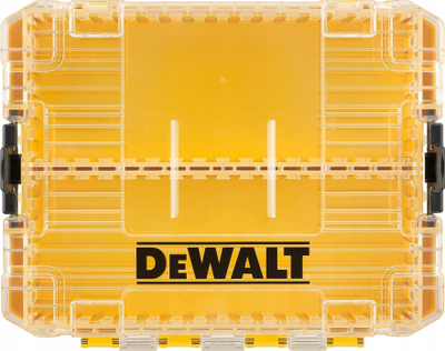 Kuti organizuese DeWalt Medium Tough Case, me Bit Bar, transparente