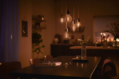 Llampë LED Philips Vintage E27 P45, 2.6W, 1800K, e artë