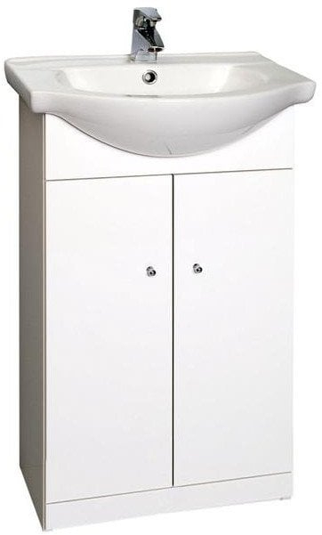 Set mobilje banjo Deftrans Nice, kabinet me lavaman, i bardhë
