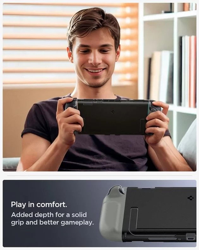 Mbështjellës Spigen Nano Pop Black Sesame, për Nintendo Switch 2, polikarbonat, i zi