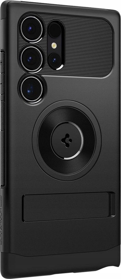 Mbrojtëse telefoni Spigen Slim Armor MagFit, për Samsung Galaxy S24 Ultra, me këmbëz dhe MagSafe, e zezë