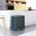 Kosh riciklimi SONGMICS 2 x 30L, çelik inox, me pedale, gri