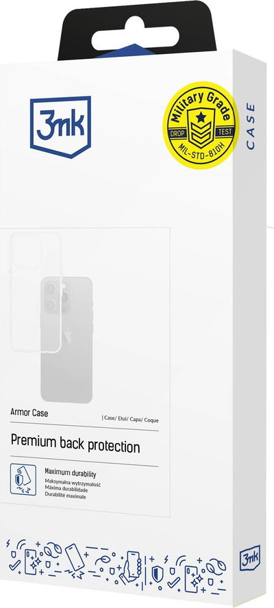 Futrollë mbrojtëse 3mk Armor Case për Google Pixel 9A, që nuk e ka problem rënien, transparente