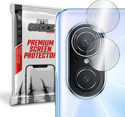 Mbrojtës kamere GrizzGlass për Huawei Nova 9 SE, xham hibrid, set 2 copë, transparent