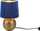 Lampë tavoline Netlighting Sophia, 26cm, bazë qeramike, ari blu