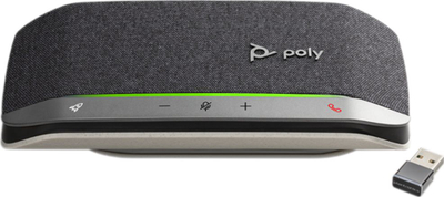 Altoparlant për konferenca Poly Sync 20+ MS, USB Bluetooth, bateri 20 orë, zi-argjendtë