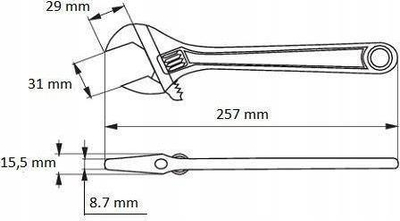 Çelës i rregullueshëm Bahco 90 Series Ergo, 250mm, dorezë termoplastike, portokalli