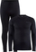 Set bazë termik Craft Core Warm Baselayer M për burra, material poliester, i zi