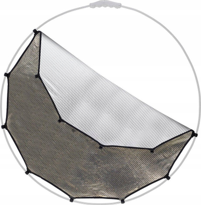 Mbulesë reflektori Manfrotto HaloCompact, 82cm, Sunlite Soft Silver, argjend edhe flori