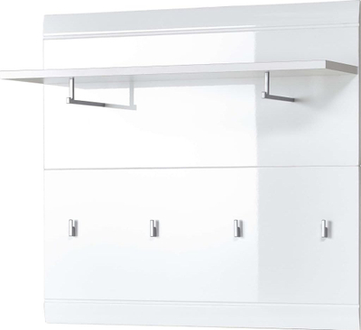 Panel garderobe Alice, MDF me shkëlqim të lartë, 96x90 cm, i bardhë