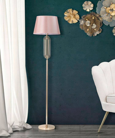 Lampë në këmbë Mauro Ferretti Ovy, 40cm, metal, rozë