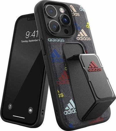 Mbulesë telefoni Adidas SP Grip Case për iPhone 14 Pro, e fortë, e zezë me ngjyra