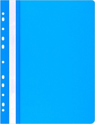 Досие со клип Office Products A4, PP, 25 листови, сина