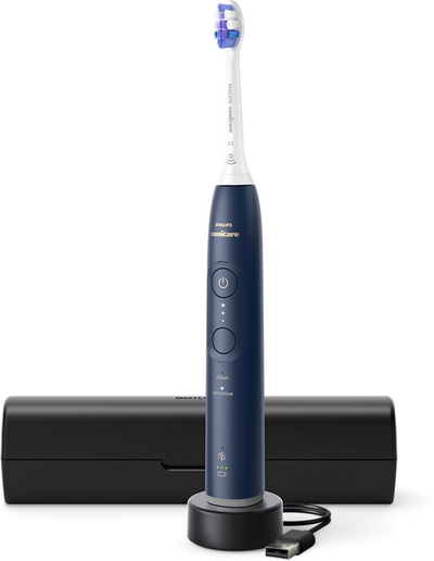 Furçë elektrike dhëmbësh Philips Sonicare Series 6100 HX7403/05, sonike, me kokë zëvendësuese, blu e errët