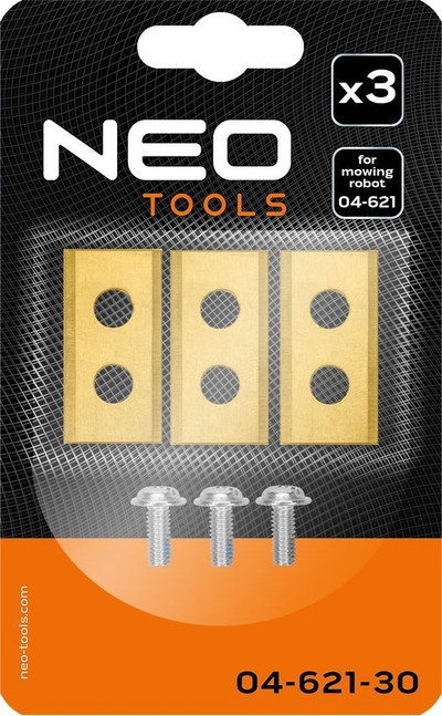 Tehë për kositëse robotike Neo 04-621, set 3 copë, titan i veshur