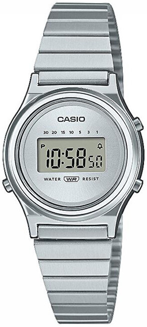 Orë digjitale për femra Casio Collection Vintage LA700WE-7AEF (011), e argjendtë