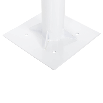 Bazë çadre metalike HM6011, diametër 60mm, lartësi 51cm, e bardhë