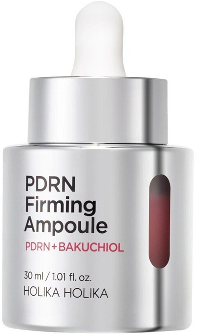 Серум за лице Holika Holika PDRN Firming Ampoule, PDRN и бакучиол, 30 ml, сребрен
