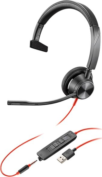 Kufje HP Poly Blackwire 3315 MS, USB C, me mikrofon, të zeza