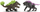 Set figura Schleich Eldrador Creatures Shadow Lynx vs Rockbreaker, 31 x 16 x 18 cm, për kalamaj nga 7 vjeç