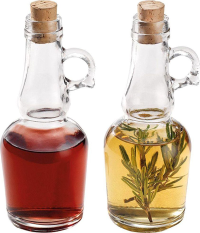 Set shishe për vaj edhe uthull Excellent Houseware, 2 copë, qelq i tejdukshëm