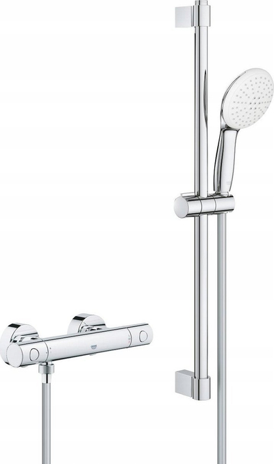 Сет туш Grohe Grohtherm 800 Cosmopolitan, термостатски, шипка 60 cm, хром