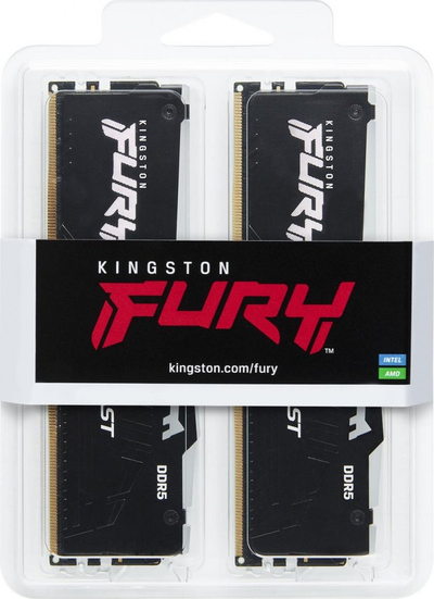 Memorie Kingston Fury Beast RGB, DDR5, 64 GB, 5200 MHz, CL36, KF552C36BBEAK2-64