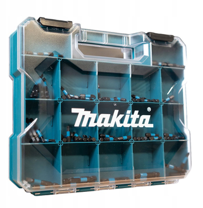 Set bitash Makita Impact Black, 100 copë, çelik S2, në kuti plastike