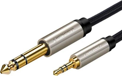 Kabllo audio Ugreen AV127, Jack 3.5mm me Jack 6.3mm, 3 m, ngjyrë argjendtë
