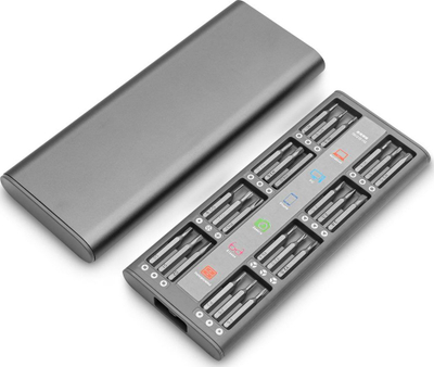 Set kaçavidash të imta EK Water Blocks EK-Loop Screwdriver Basic, 48 bitë, kuti alumini, ngjyrë argjendi