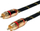 Kabllo audio Roline 11.09.4231, RCA, 2.5m, e zezë
