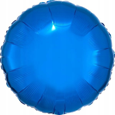 Balonë rrethore Amscan Metallic, 43 cm, blu metalike