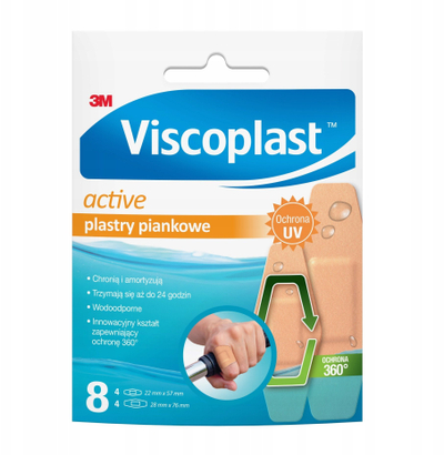Fasho ngjitëse Viscoplast Active Foam, 8 copë, rezistente ndaj ujit, fleksibile