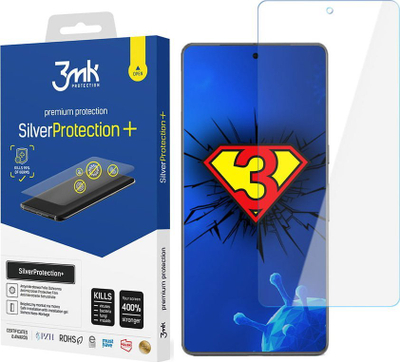 Xham mbrojtës 3mk SilverProtection+ për Google Pixel 7 Pro, 6.7\", antibakterial, transparent