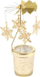 Mbajtëse qiriri Aptel Gold Carousel, rrotulluese, 16 cm, ngjyrë ari