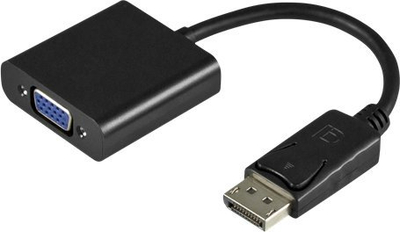 Adapter video Deltaco DisplayPort në VGA, 0.2m, 1080p, i zi