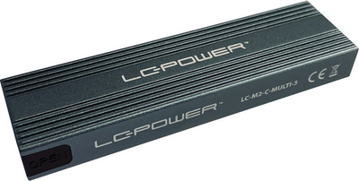 Kuti eksterne për SSD M.2 LC-Power LC-M2-C-MULTI-3, NVMe dhe SATA, antracit