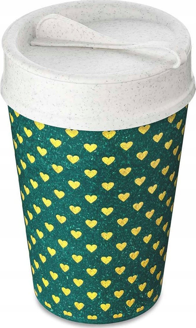 Termus Koziol ISO to GO GOLDEN HEARTS, 400ml, i izoluar, jeshil