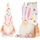 Figurinë dekoruese Pashke Saska Gnome Bunny, 25cm, pranverore, shumëngjyrëshe